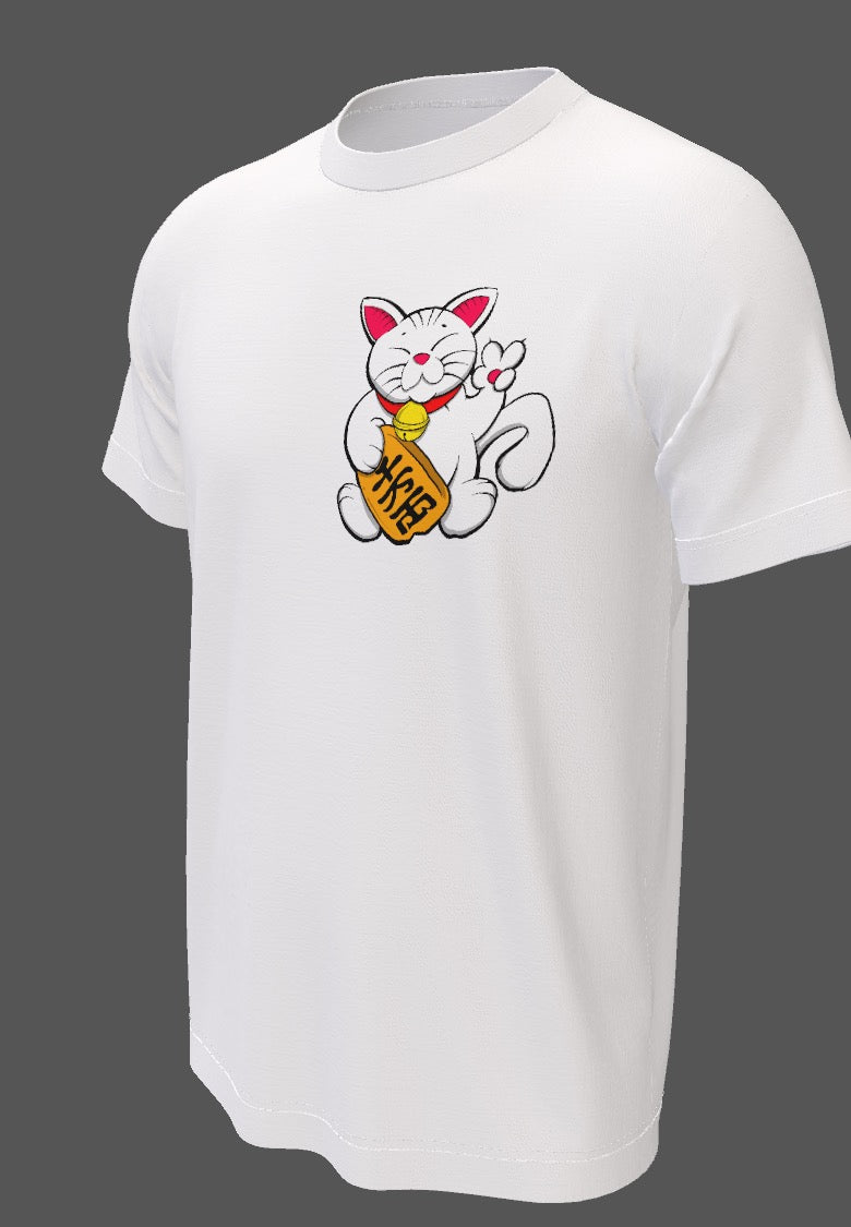 Lucky Cat Illustration Tee