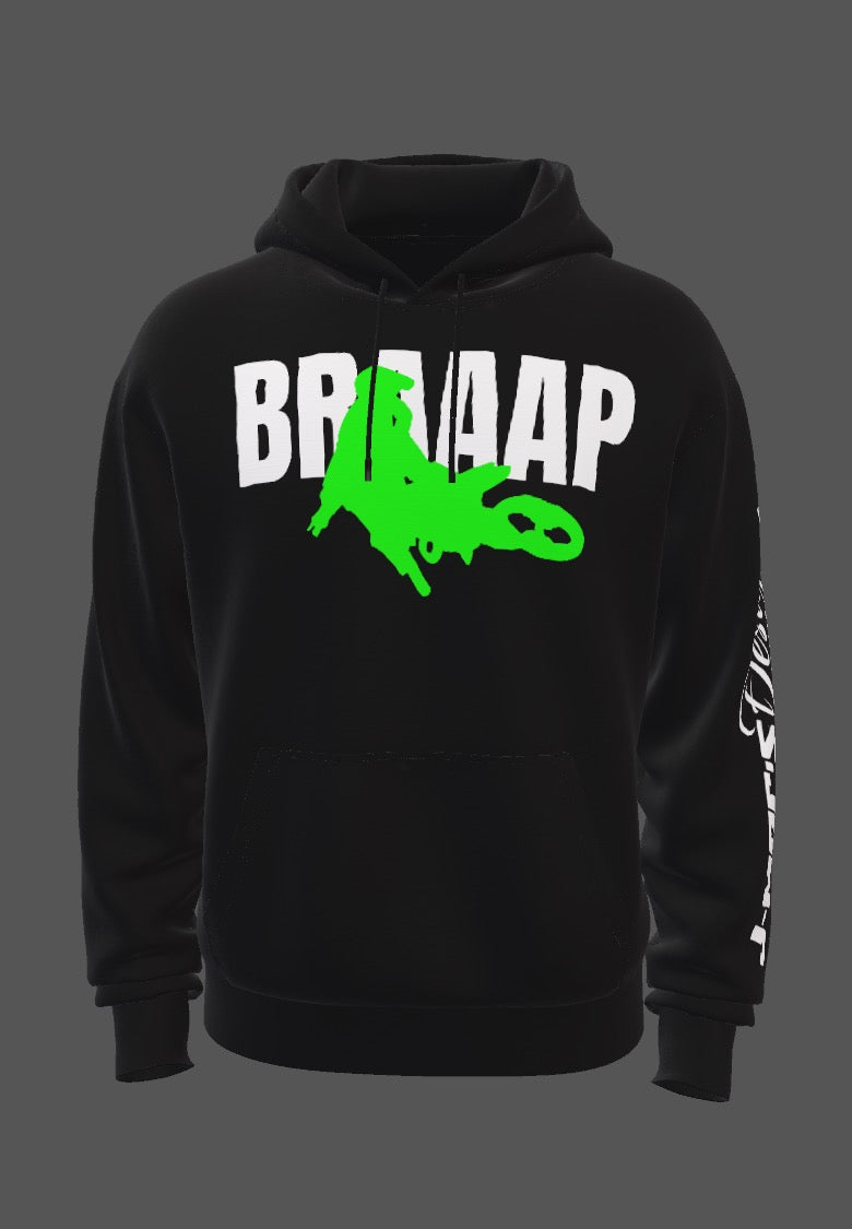 Braaap Green Moto Hoodie