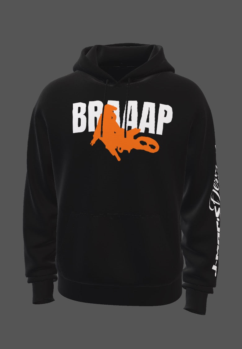 Braaap Orange Moto Hoodie