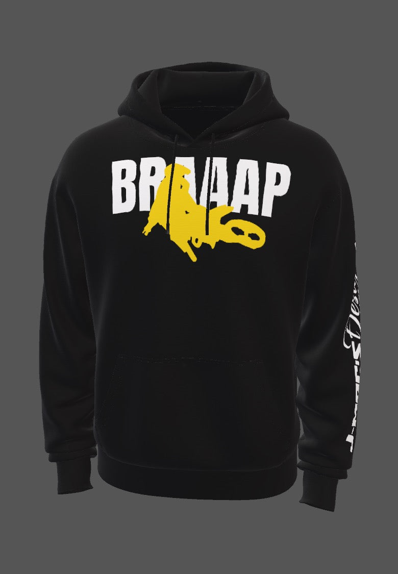 Braaap Yellow Moto Hoodie