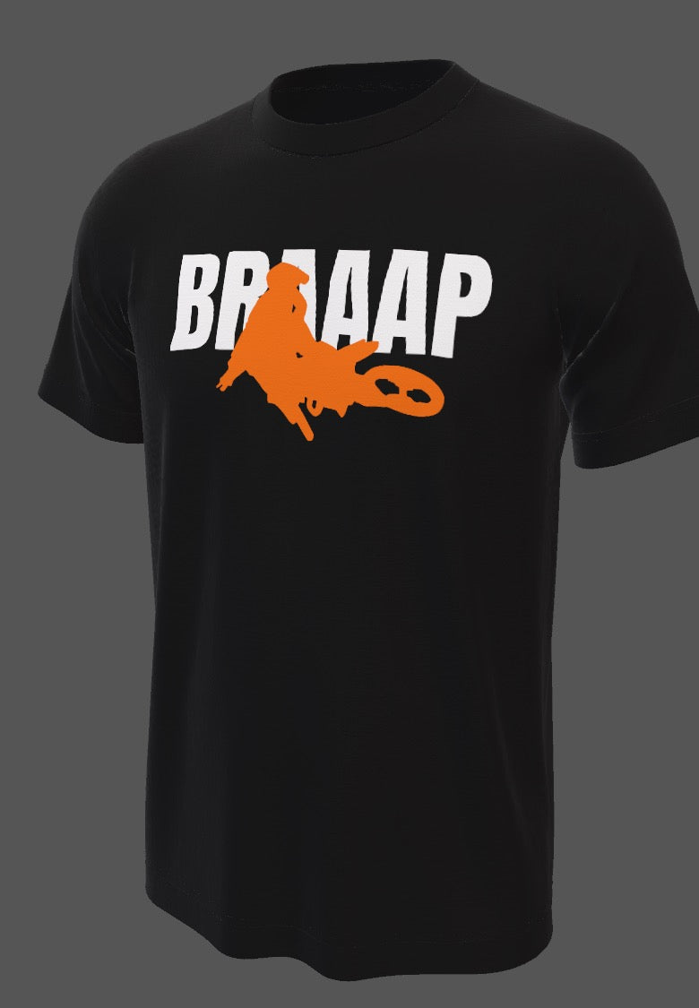 Braaap Orange Moto Tee