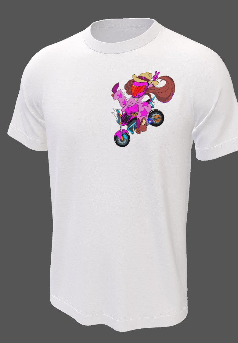 Cowgirl Wheelie Moto Tee