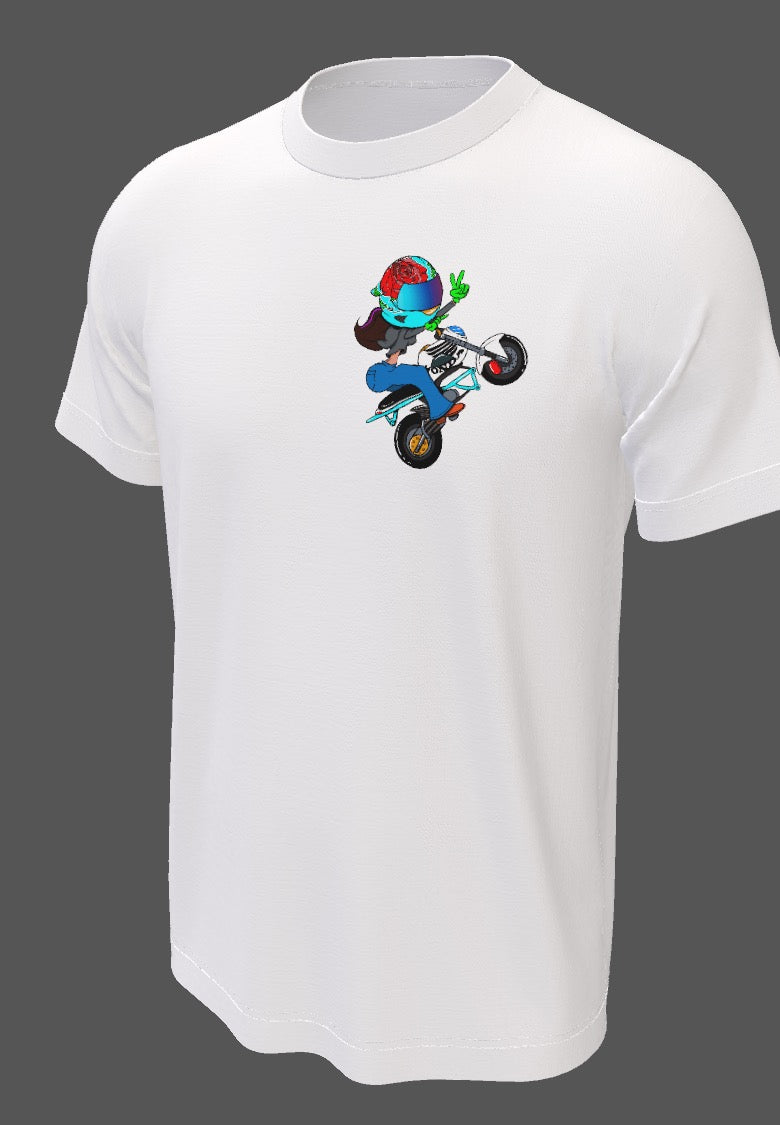 Rose Helmet Wheelie Moto Tee