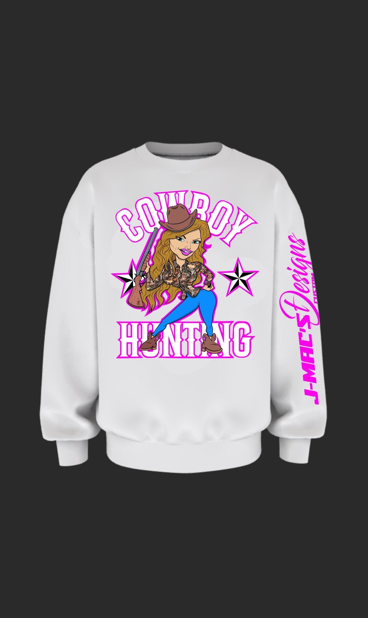 Cowboy Hunting Illustration Sweatshirt