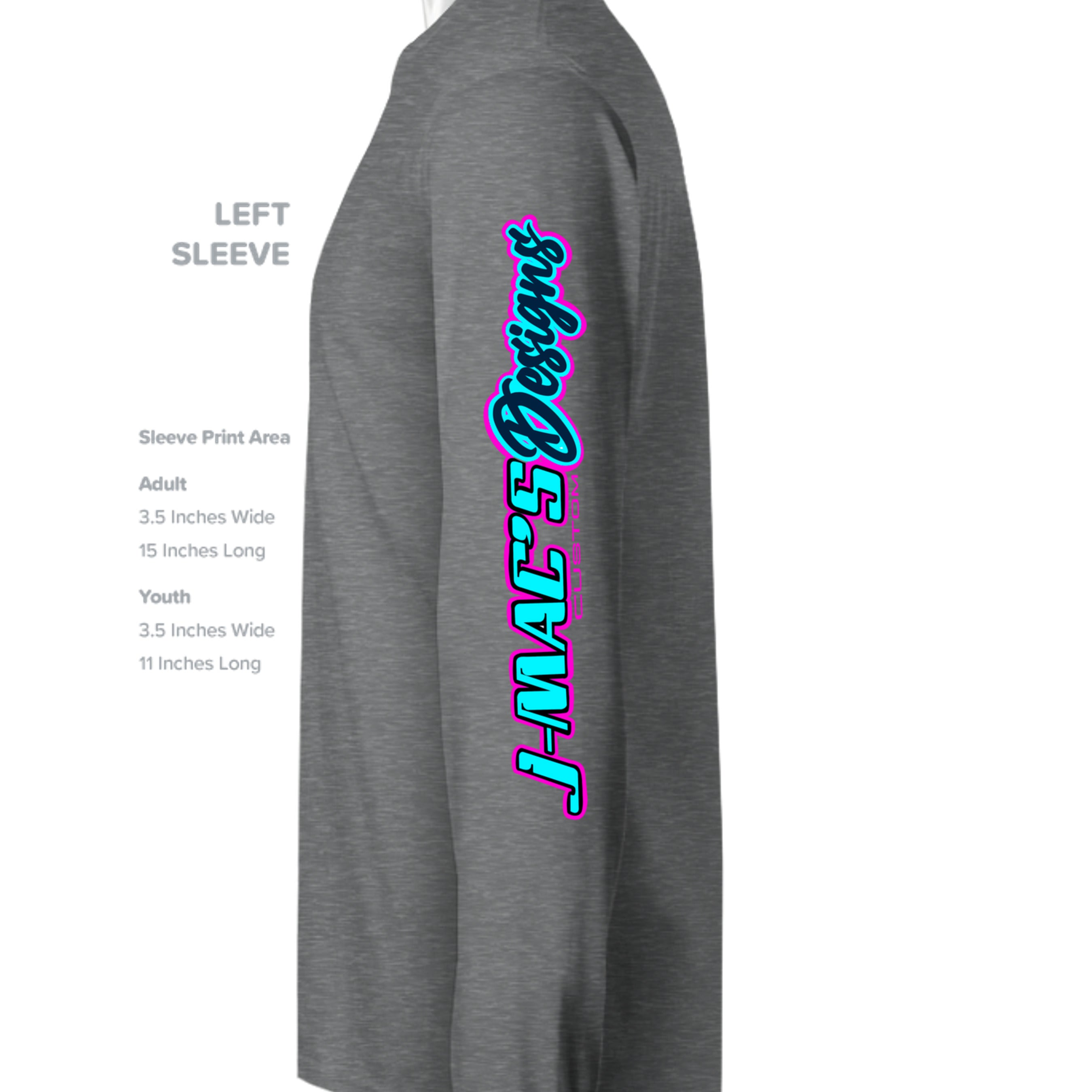 Fan Charcoal Heather - G180 - SLEEVE_LEFT